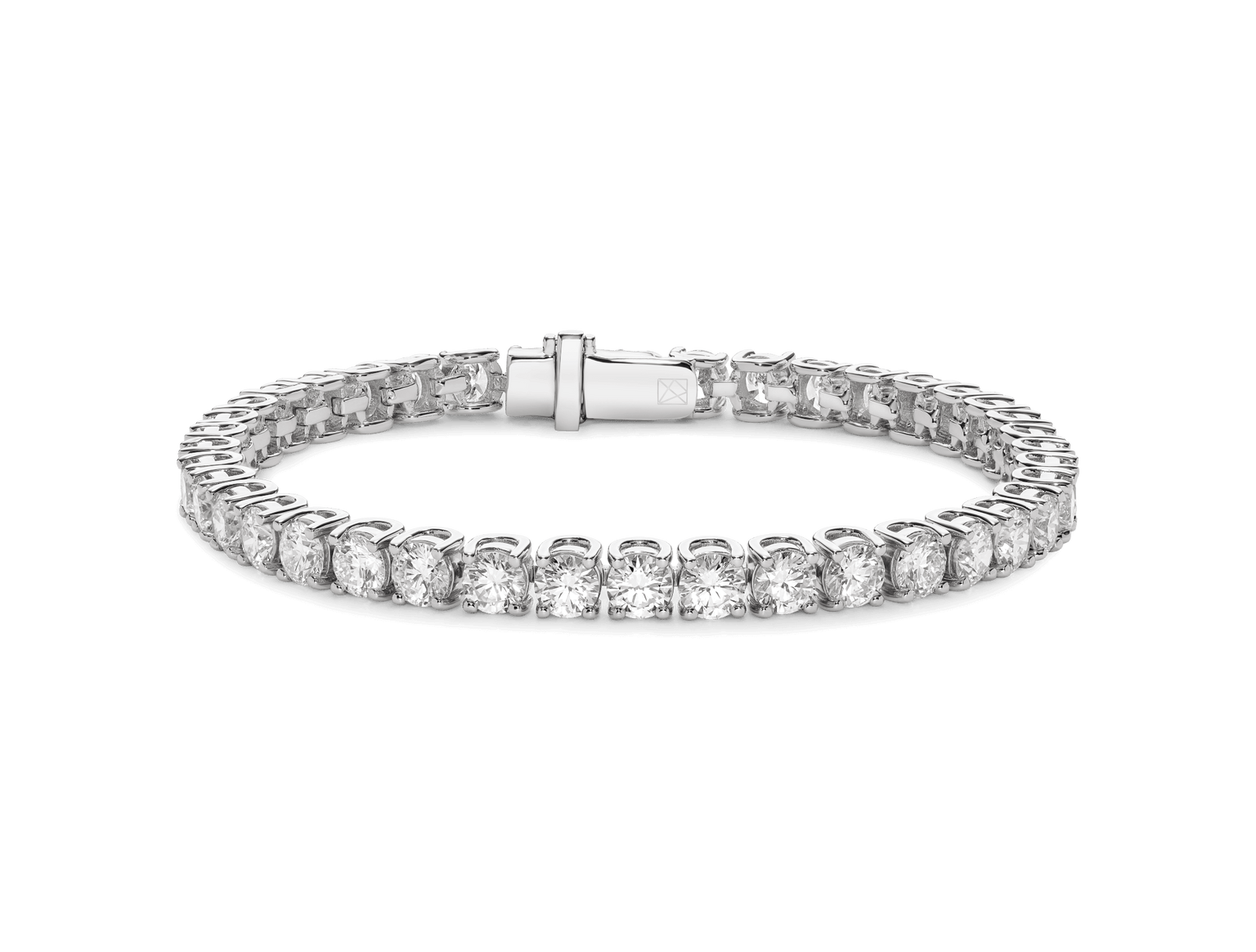 Lab-Grown Diamond Large Tennis Bracelet - E-F color, 6.5" length | White