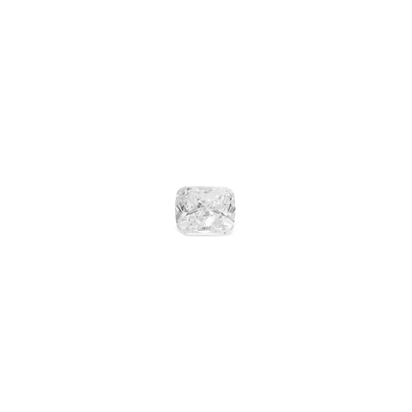 Front view of a 1.5 carat cushion cut lab-grown diamond