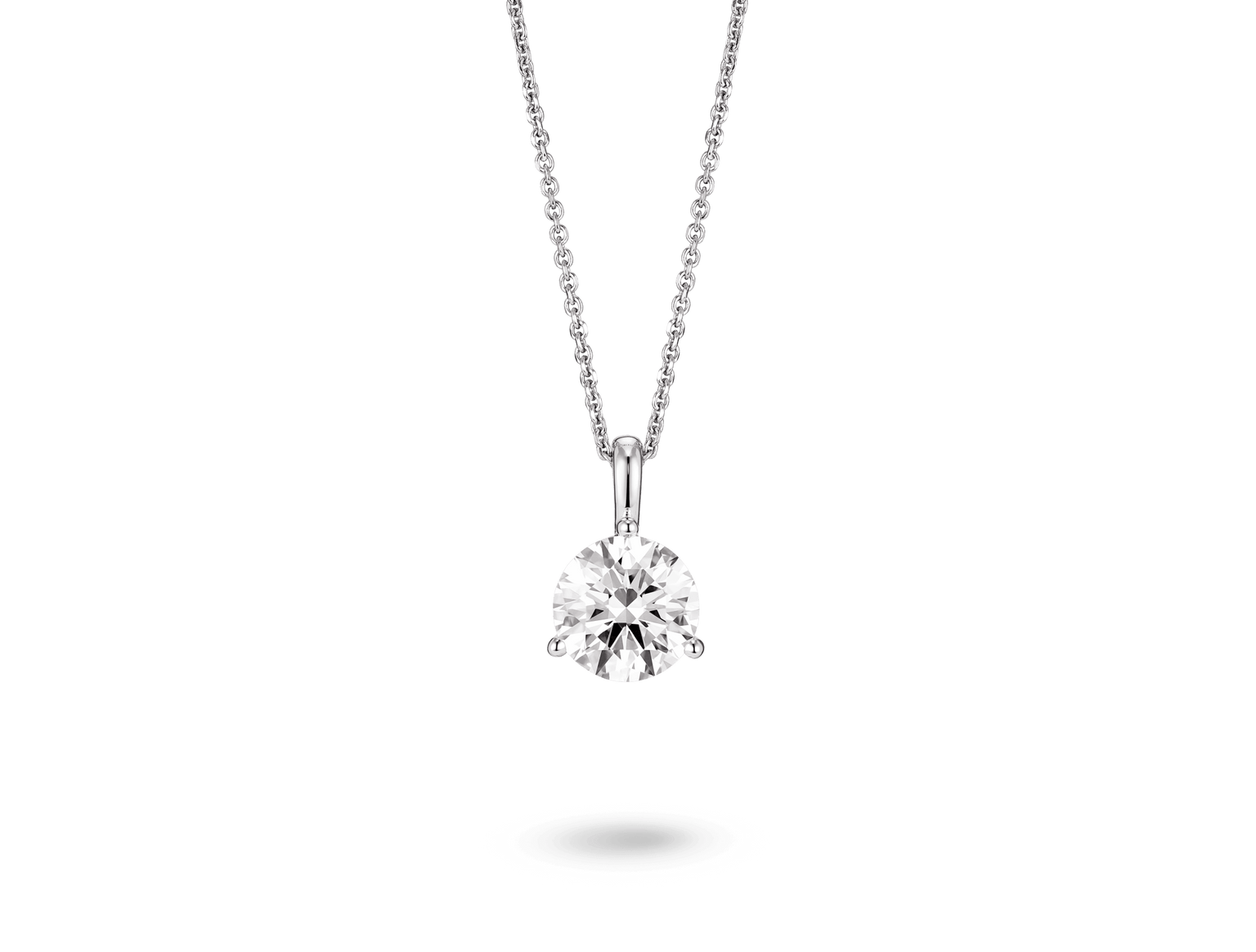 Lab-Grown Diamond 1½ct. Round Brilliant Solitaire Bale Pendant | White