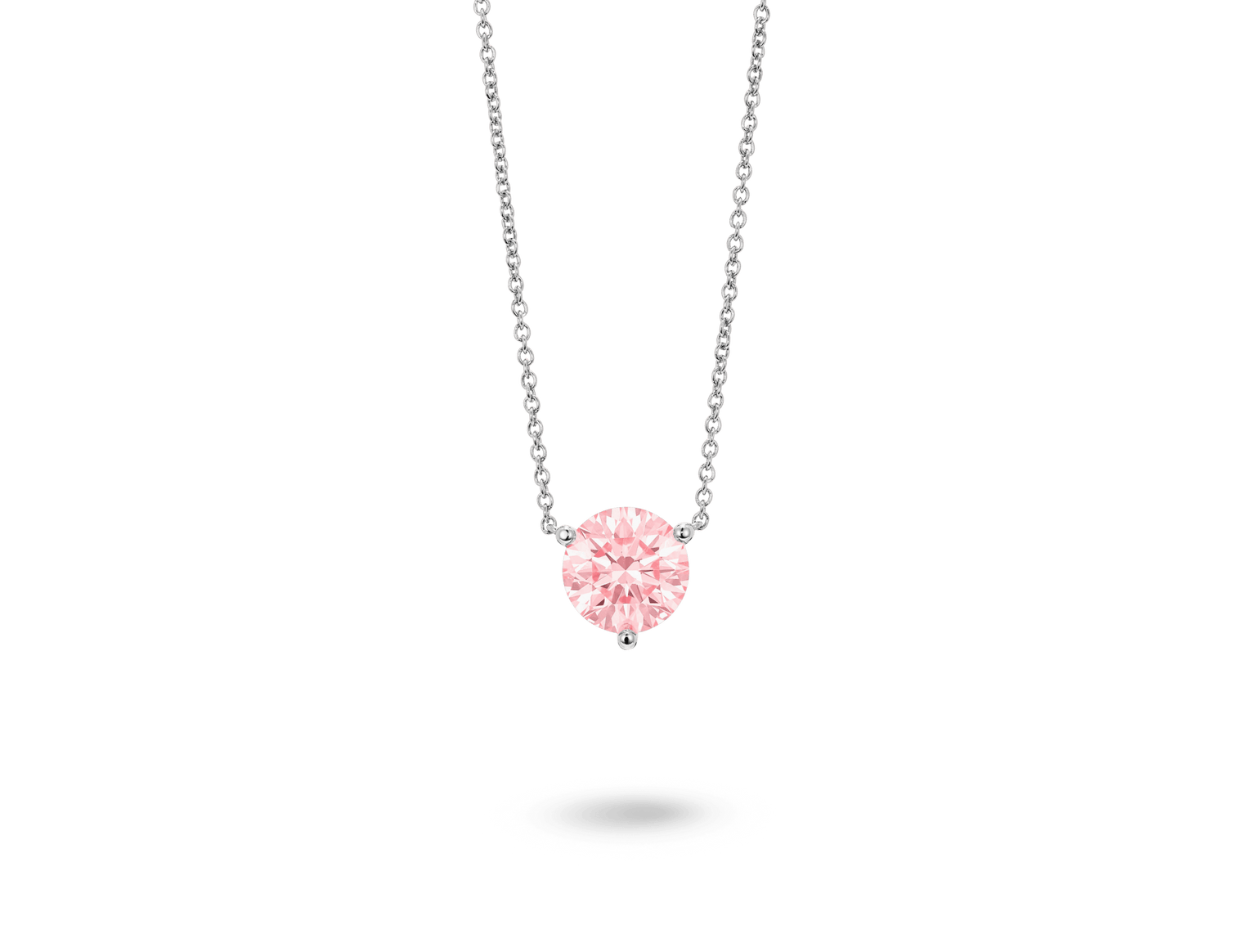 Lab-Grown Diamond 1½ct. Round Brilliant Solitaire Pendant | Pink