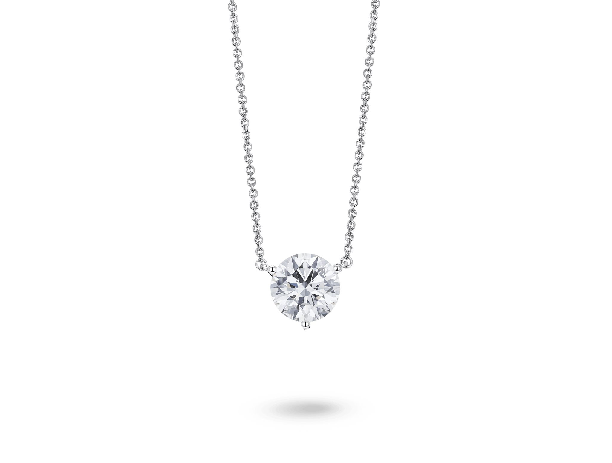 Round solitaire diamond necklace online