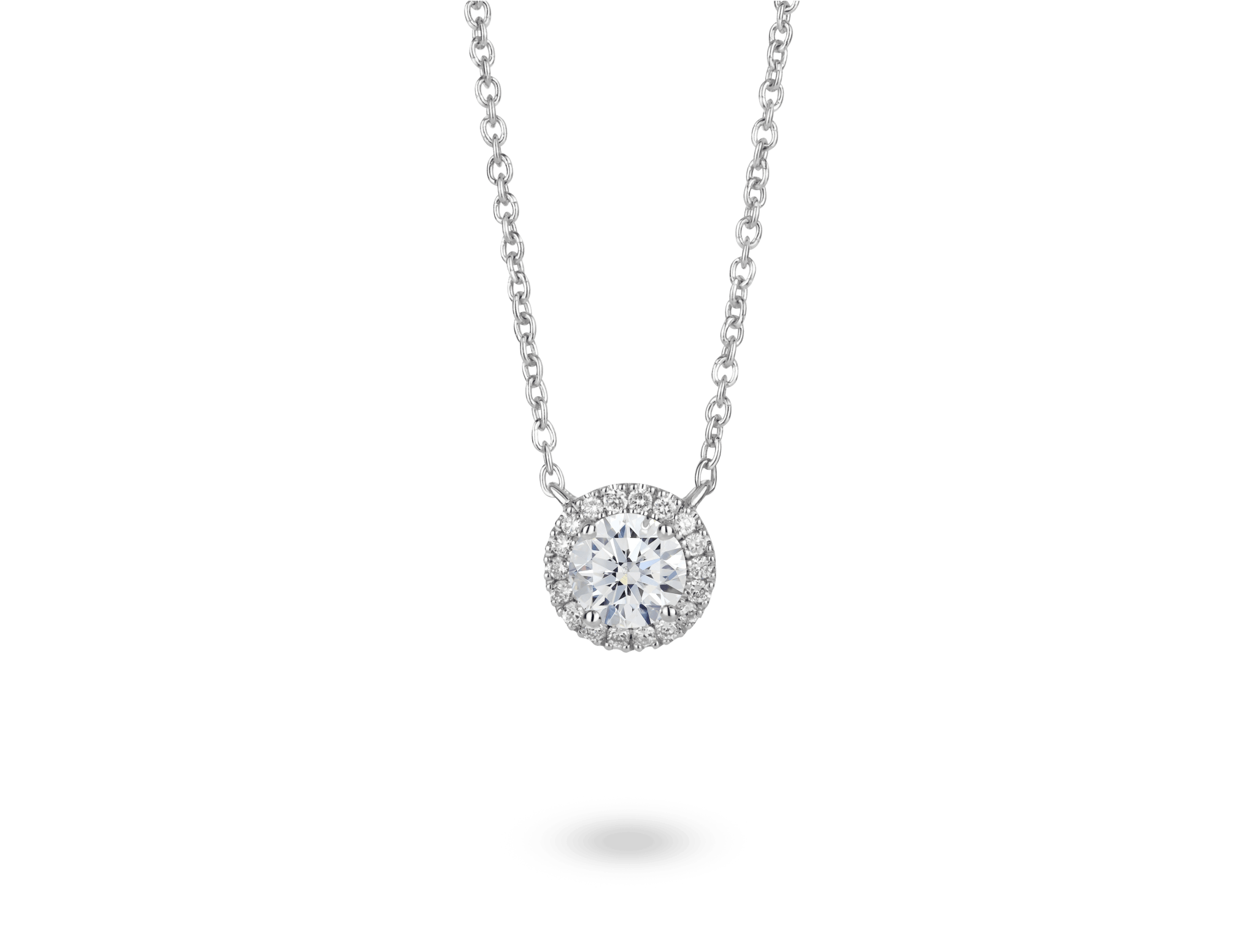Lab-Grown Diamond 1ct. tw. Halo 14k Gold Pendant | White - #Lightbox Jewelry#