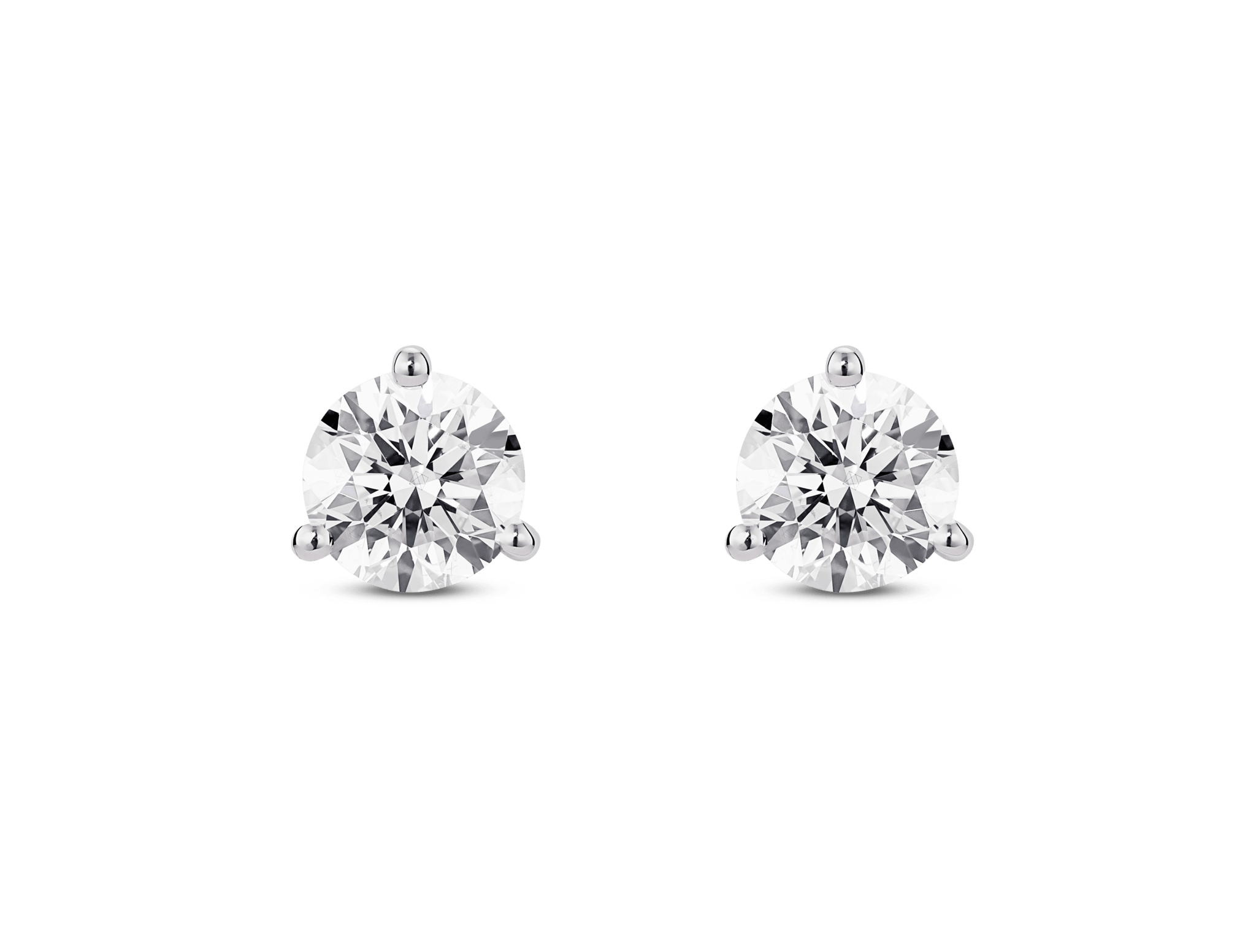 Lab-Grown Diamond 1½ct. tw. Round Brilliant Solitaire 14k Gold Studs | White - #Lightbox Jewelry#