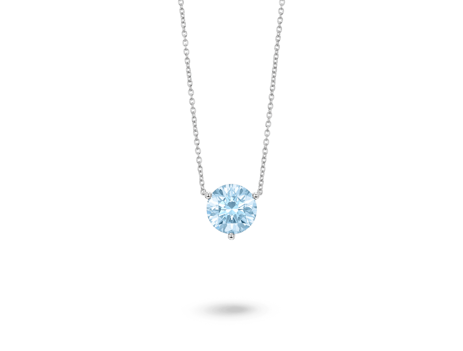 Lab-Grown Diamond 2ct. Round Brilliant Solitaire Pendant | Blue