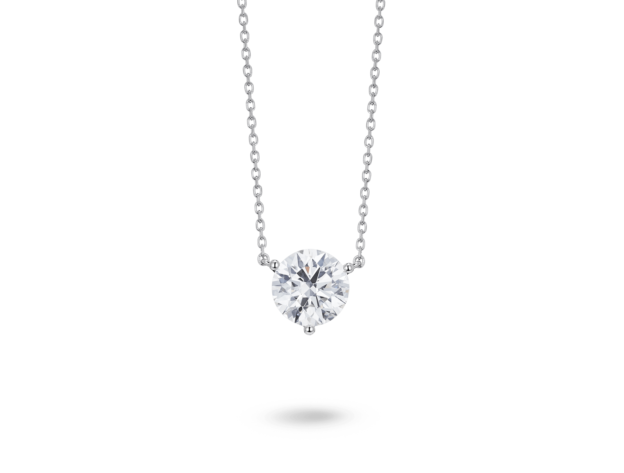 Lab-Grown Diamond 2ct. Round Brilliant Solitaire Pendant | White - #Lightbox Jewelry#