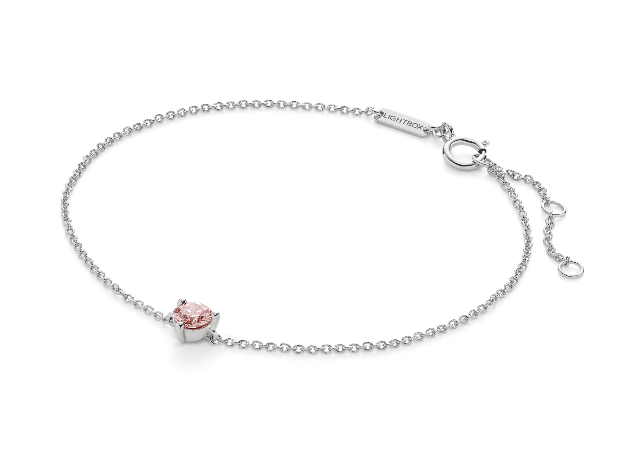 Lab-Grown Diamond ¼ct. Mini Round Brilliant Bracelet | Pink - #Lightbox Jewelry#