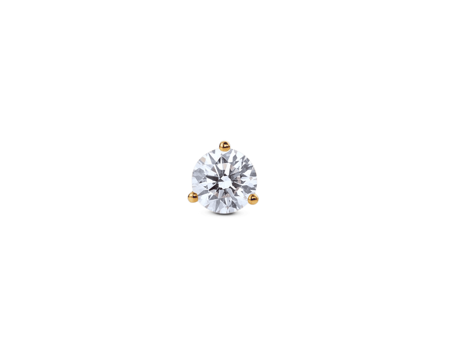 Lab-Grown Diamond ½ct. Round Brilliant Solitaire 14k Gold Stud | White