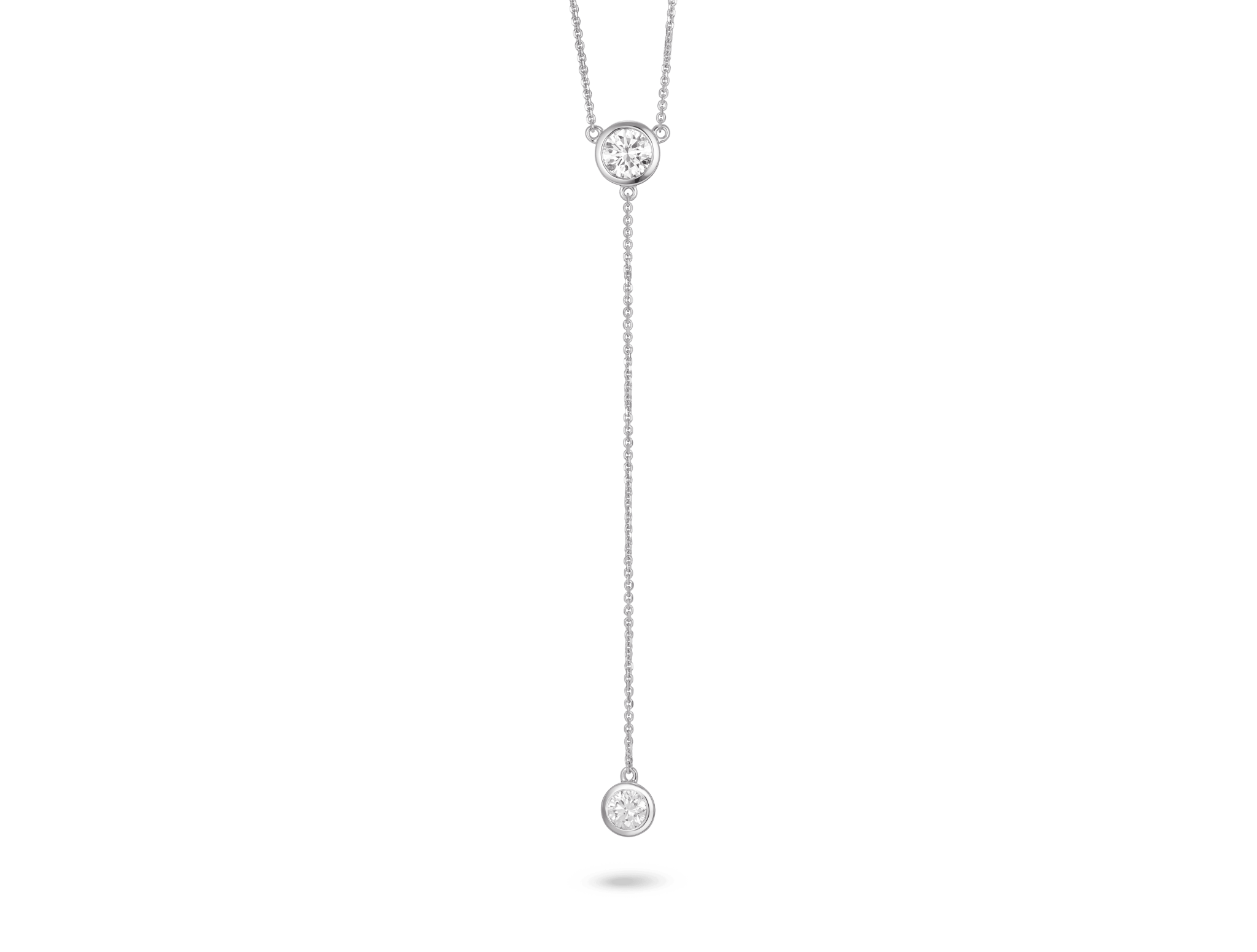 Invisible Diamond Y Necklace