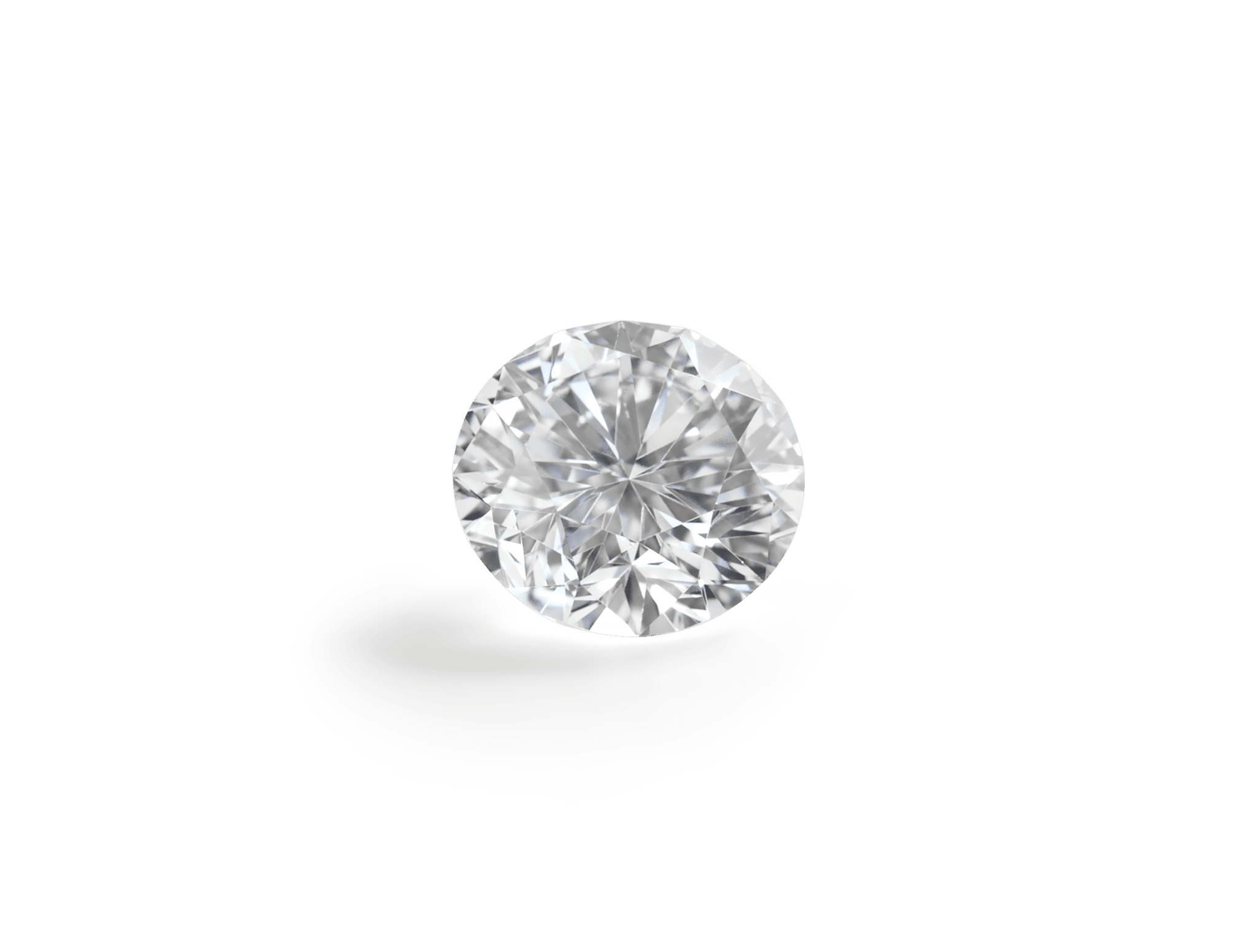 2 Carat White Round Brilliant Stone Lightbox Jewelry