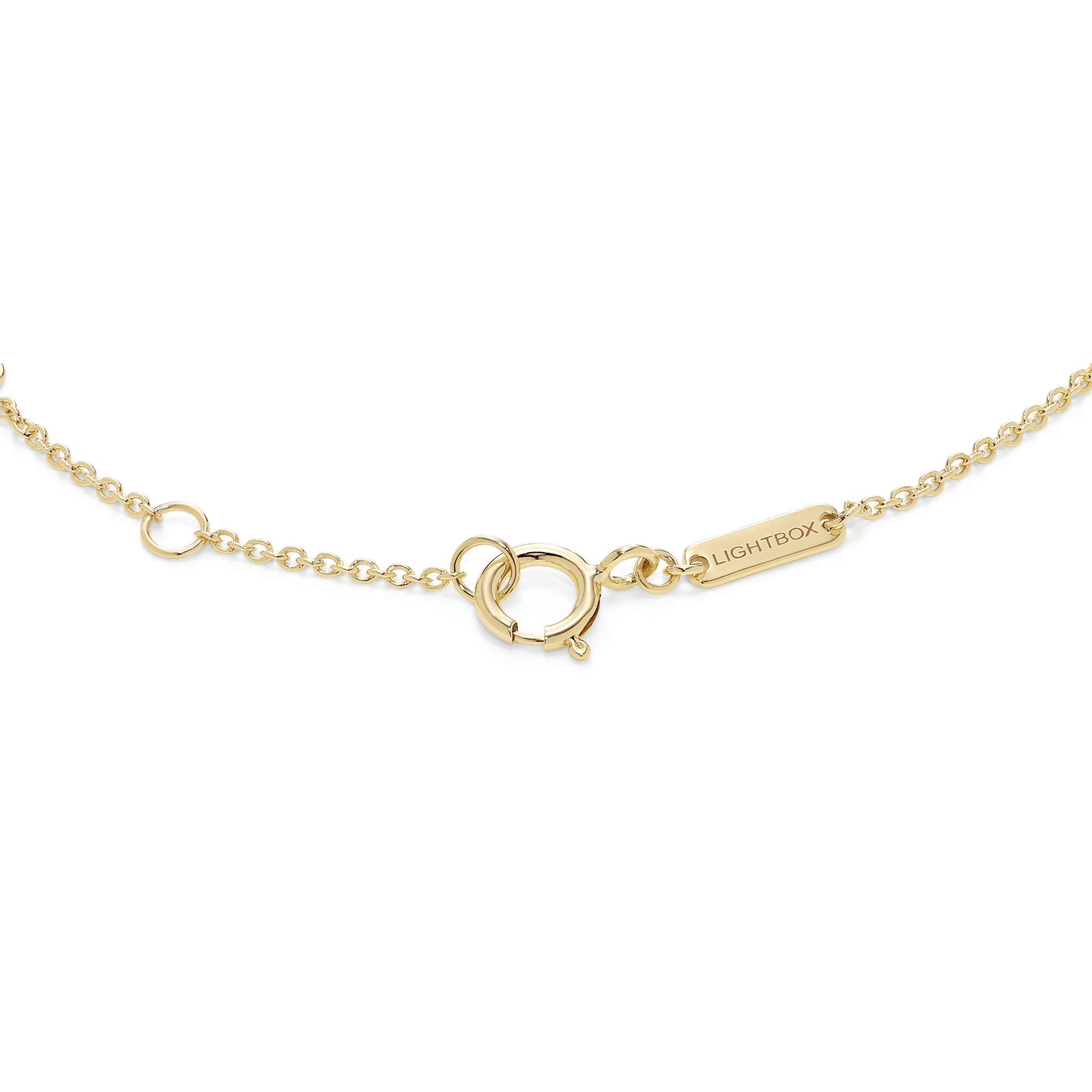 Closed clasp image of yellow gold mini bracelet