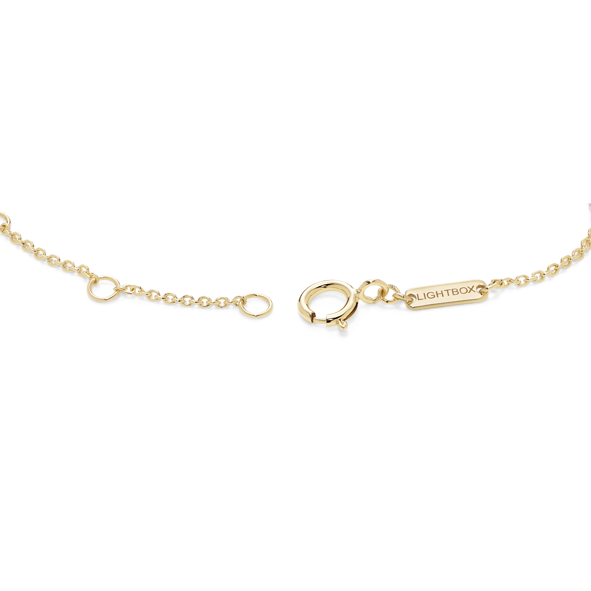 Open clasp image of yellow gold mini bracelet