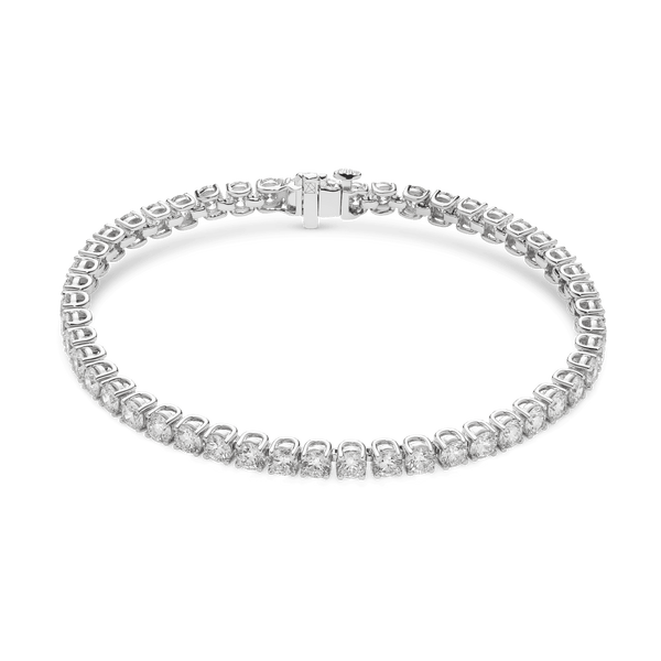 Overview of 6.75 carat total weight white gold tennis necklace