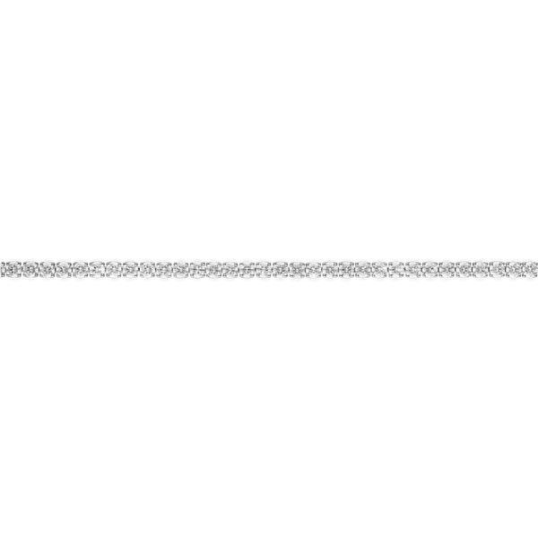 Straight overview of 6.75 carat total weight white gold tennis necklace