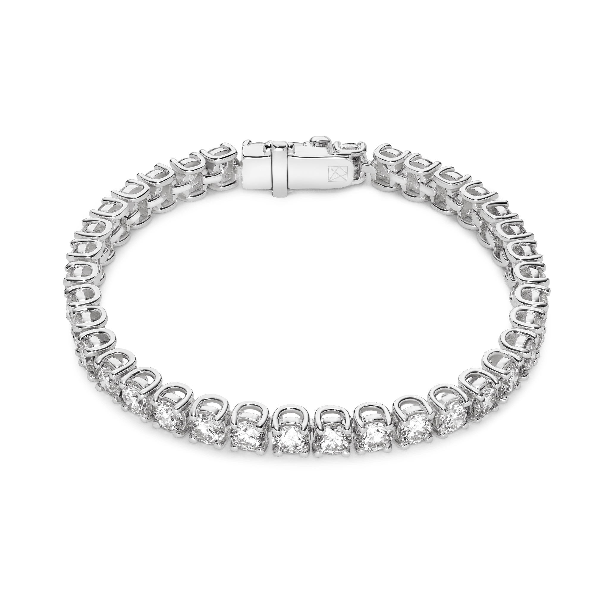 Overview of 10 carat total weight white gold tennis bracelet