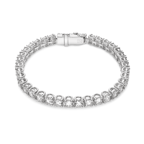 Overview of 10 carat total weight white gold tennis bracelet