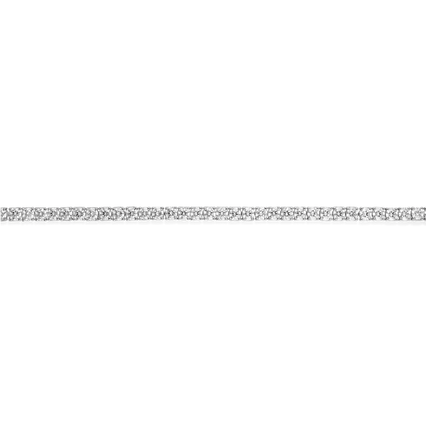 Straight overview of 10 carat total weight white gold tennis bracelet