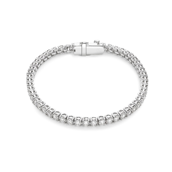 Overview of 5.25 carat total weight white gold tennis necklace