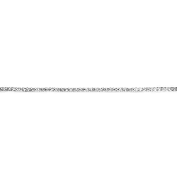 Straight overview of 5.25 carat total weight white gold tennis necklace