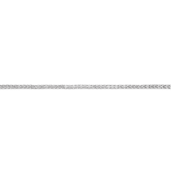 Straight overview of 5.5 carat total weight white gold tennis bracelet