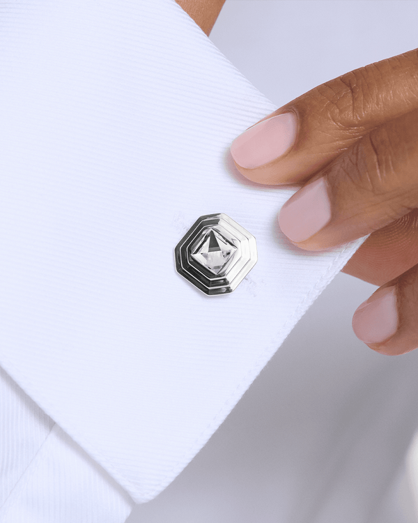 Model image of Lightbox Cut Collection cufflinks