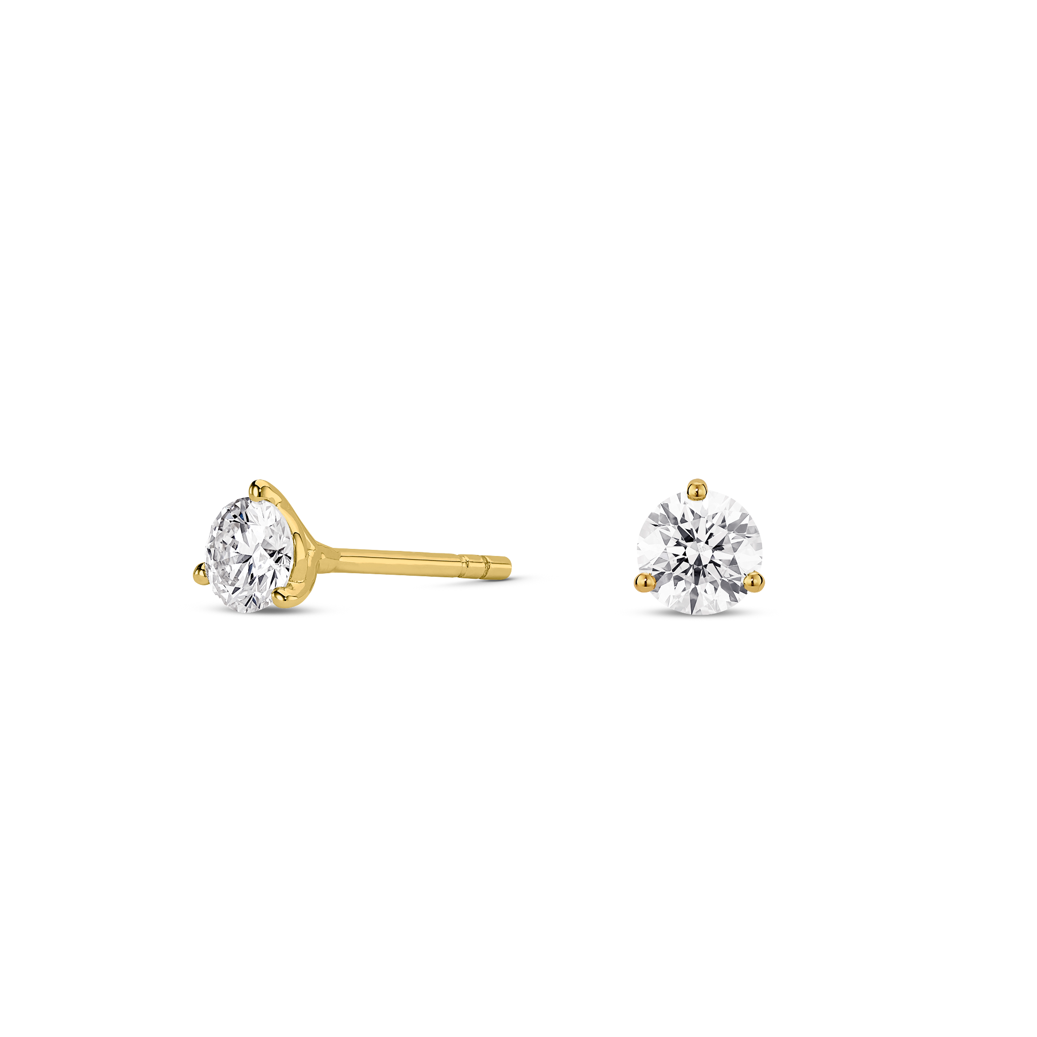 The Round Brilliant Solitaire Studs