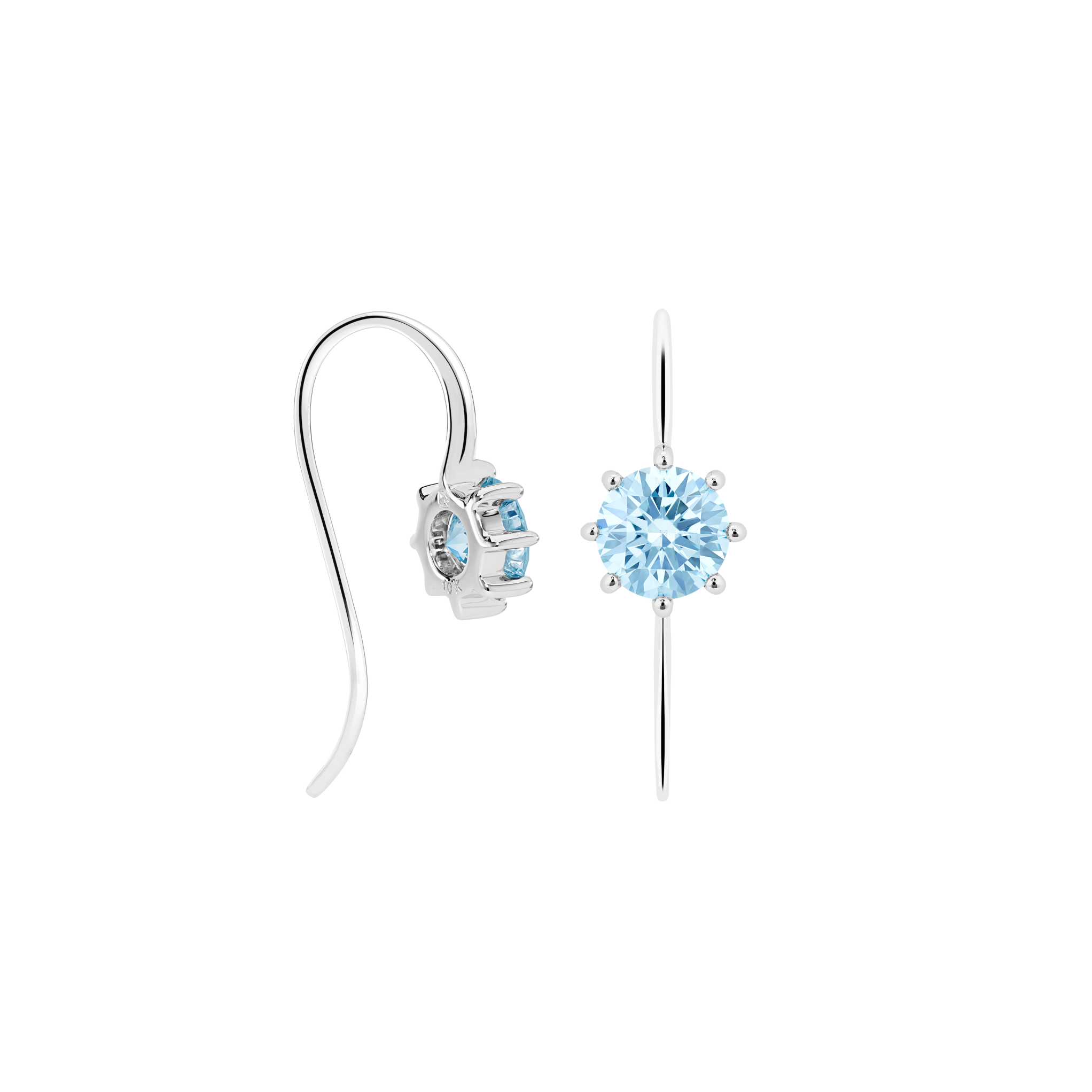 The Blue French Wire Earrings
