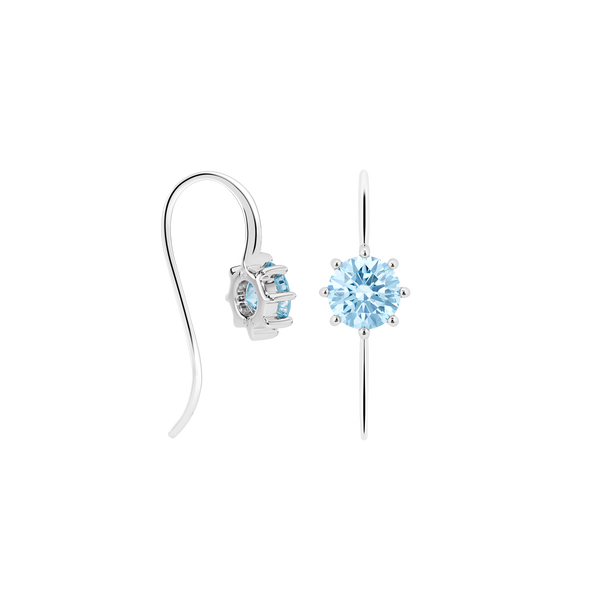 The Blue French Wire Earrings