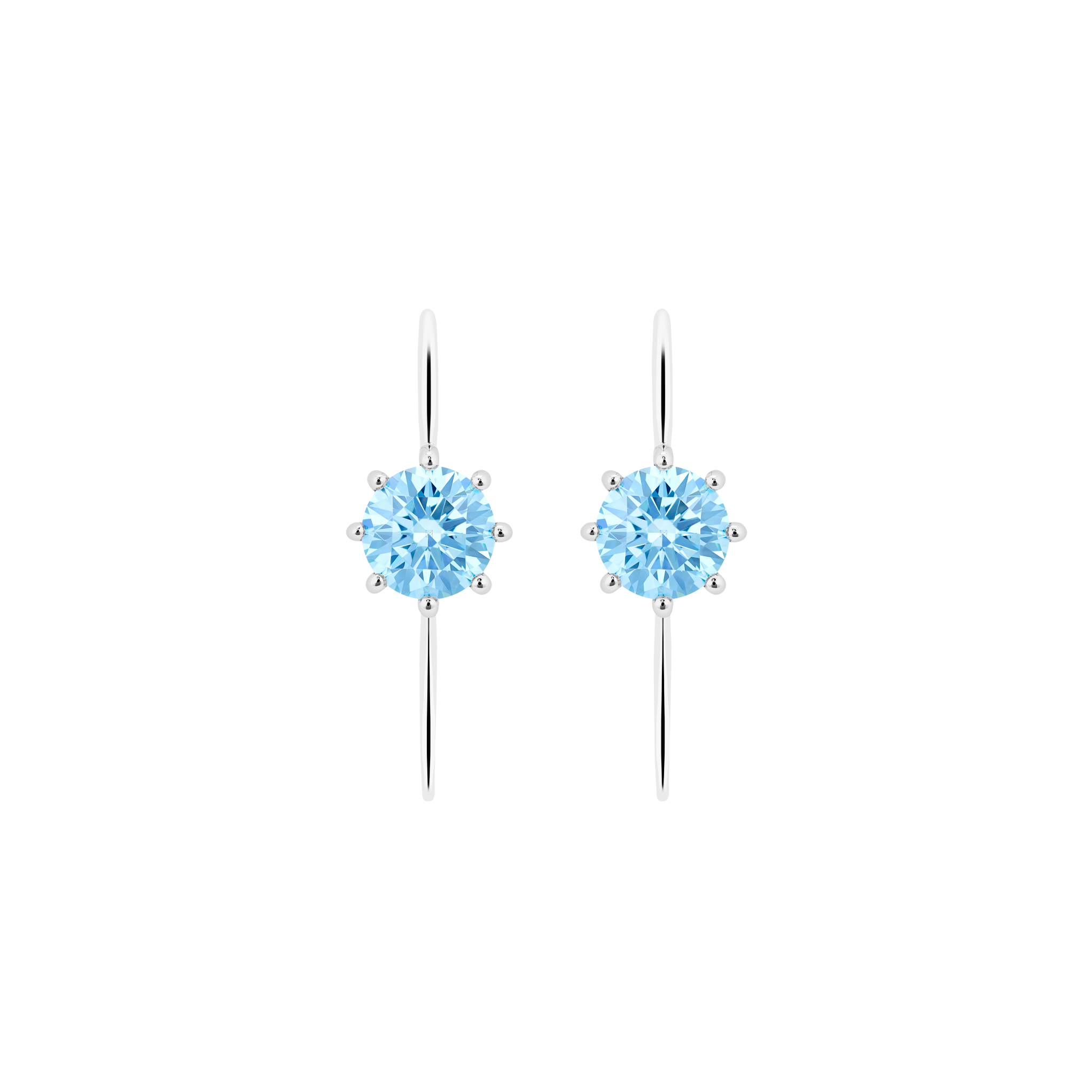 The Blue French Wire Earrings