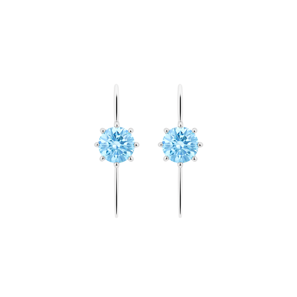 The Blue French Wire Earrings