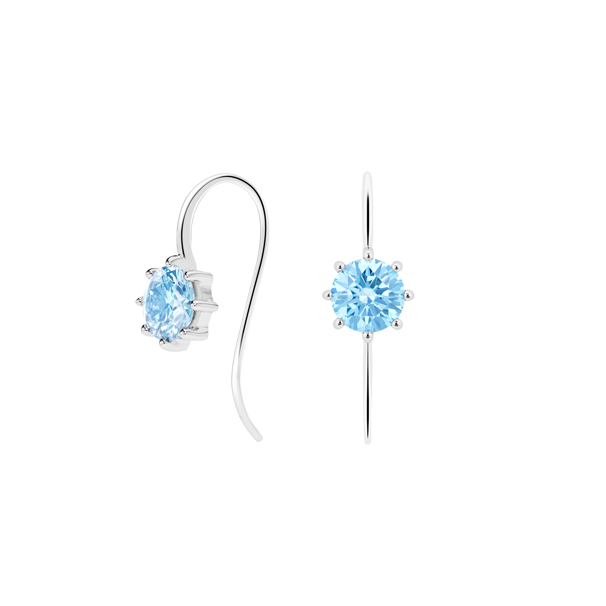 The Blue French Wire Earrings
