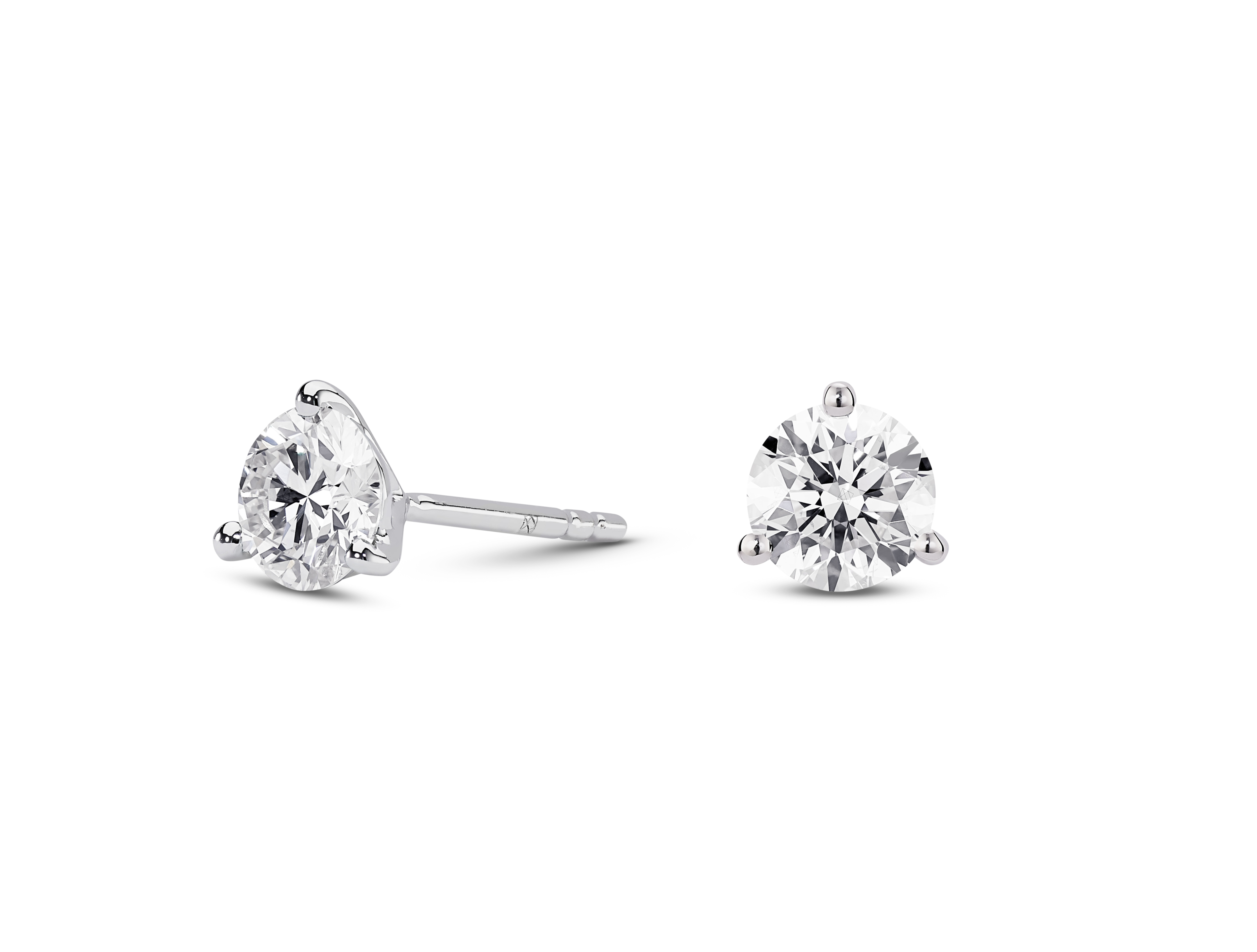 10k Gold 1ct. Solitaire Studs | Lightbox Jewelry