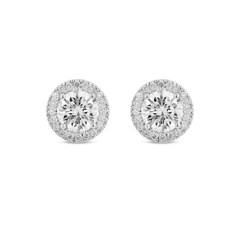 2.5 Ct Round Created Diamond Earrings, Removable Halo Stud Earrings, Diamond popular Studs, Round Diamond Earrings, Halo Earrings, Stud Earrings