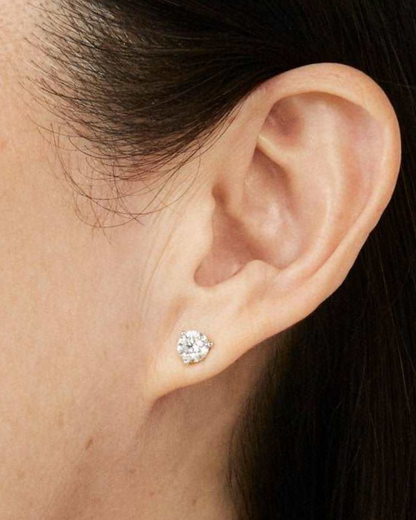 The Round Brilliant Solitaire Stud Earrings Lightbox Jewelry 