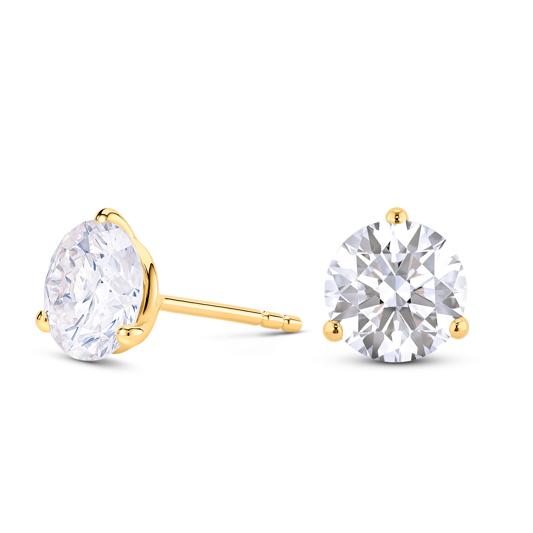 The Round Brilliant Solitaire Studs