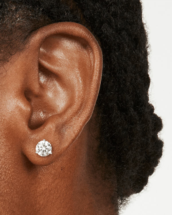 The Round Brilliant Solitaire Stud Earrings Lightbox Jewelry 