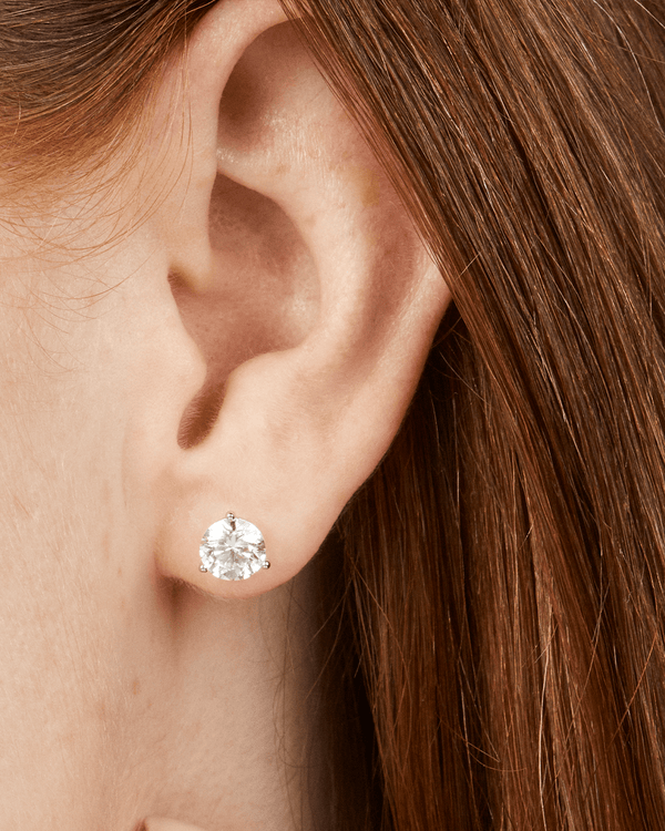 The Round Brilliant Solitaire Stud Earrings Lightbox Jewelry 