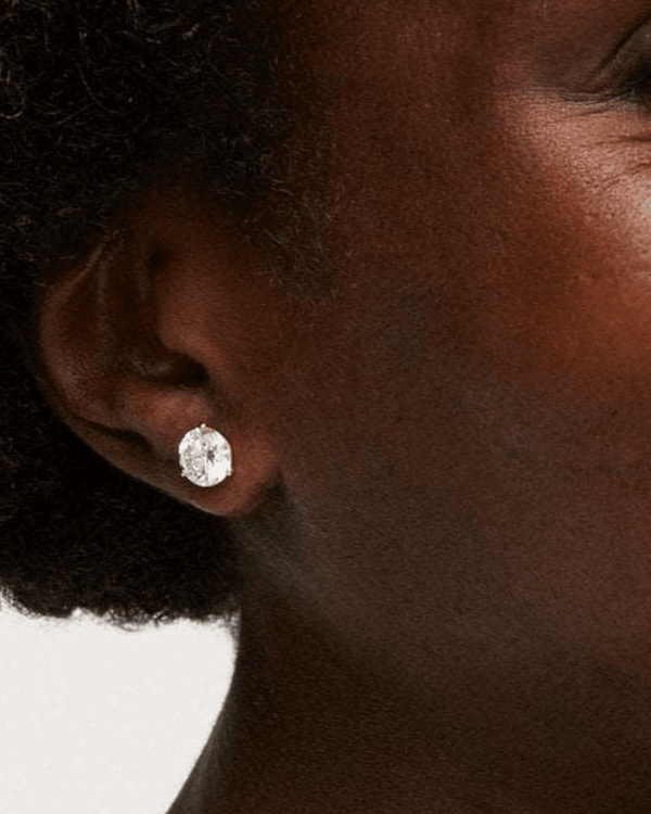 The Round Brilliant Solitaire Studs Earrings Lightbox Jewelry 