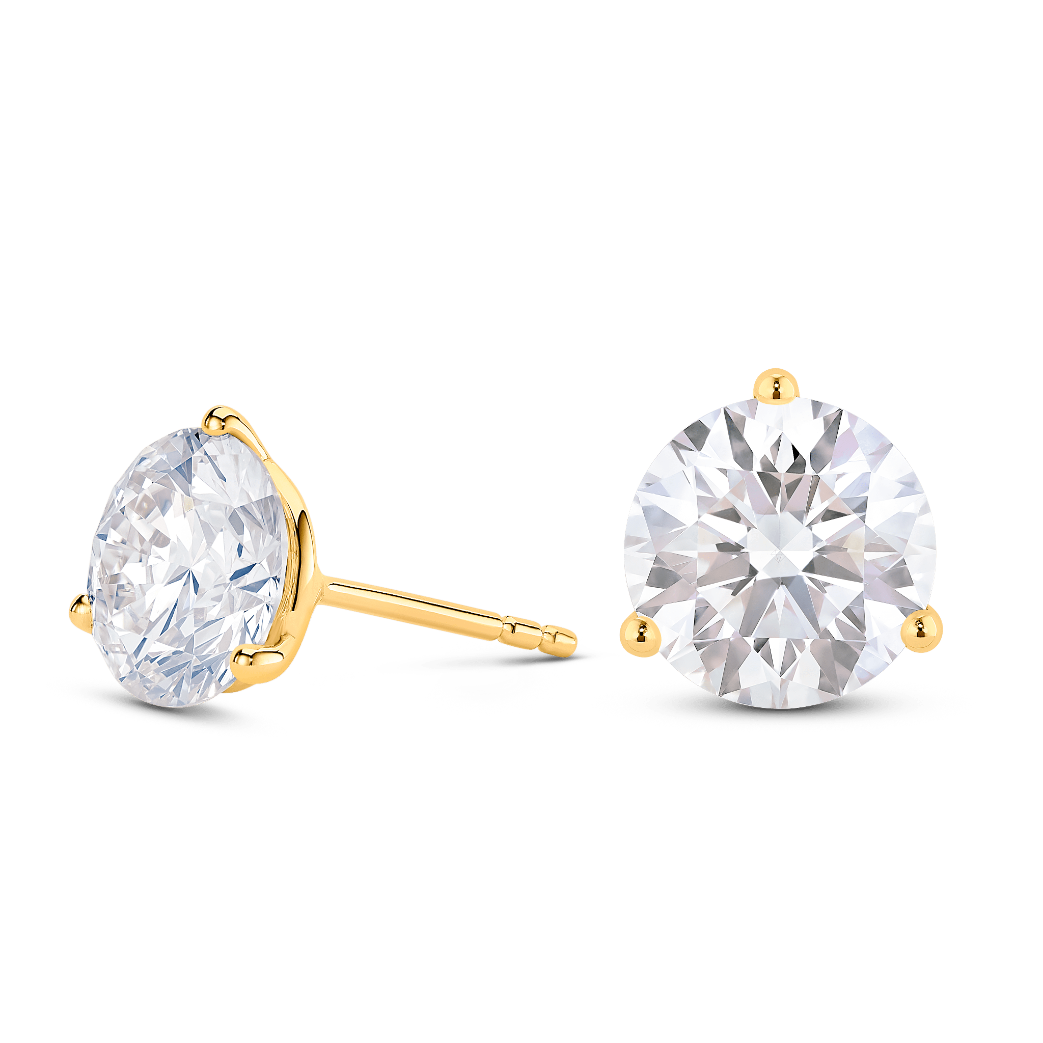 The Round Brilliant Solitaire Studs