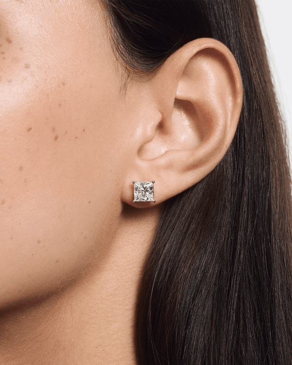 The Princess Solitaire Studs Earrings Lightbox Jewelry 