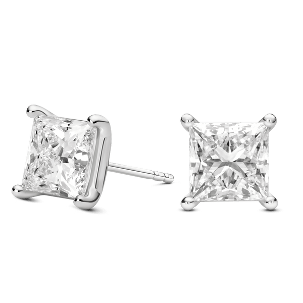 The Princess Solitaire Studs Earrings Lightbox Jewelry 