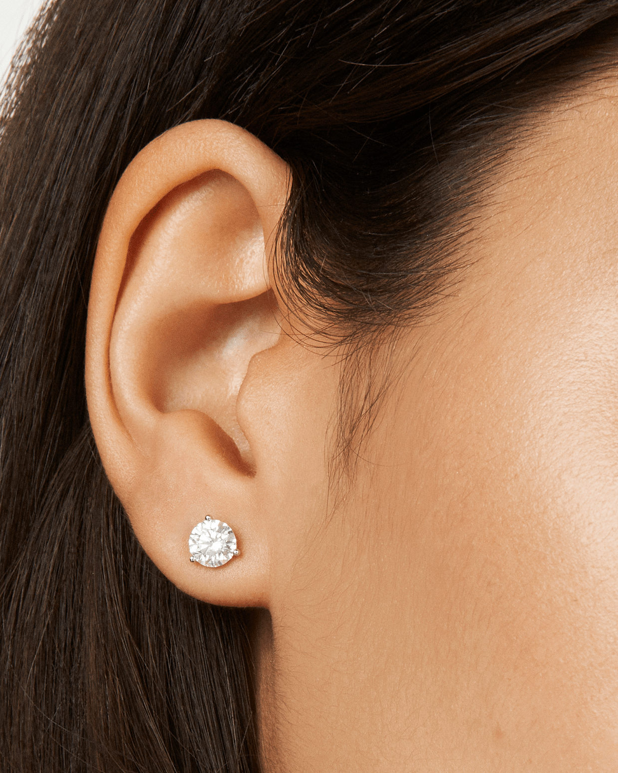 The Round Brilliant Solitaire Stud Earrings Lightbox Jewelry 