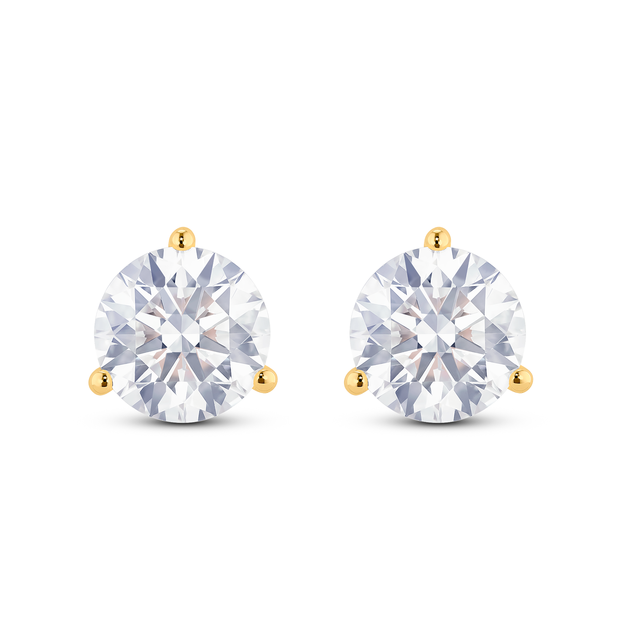 The Round Brilliant Solitaire Studs