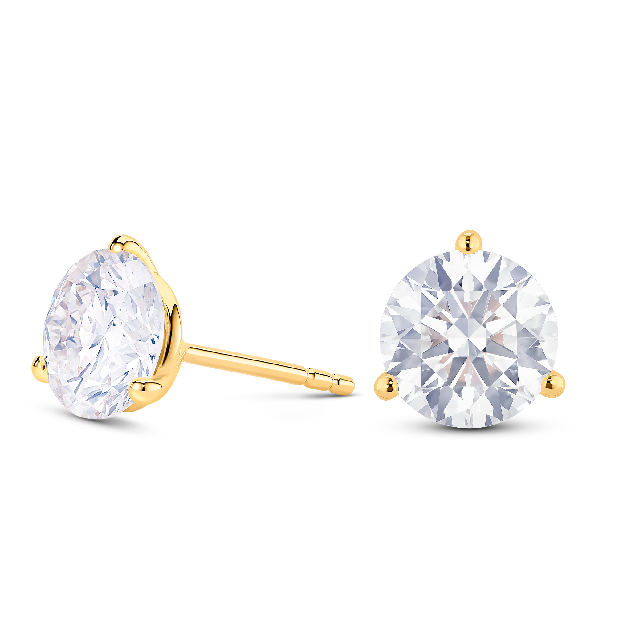 The Round Brilliant Solitaire Studs