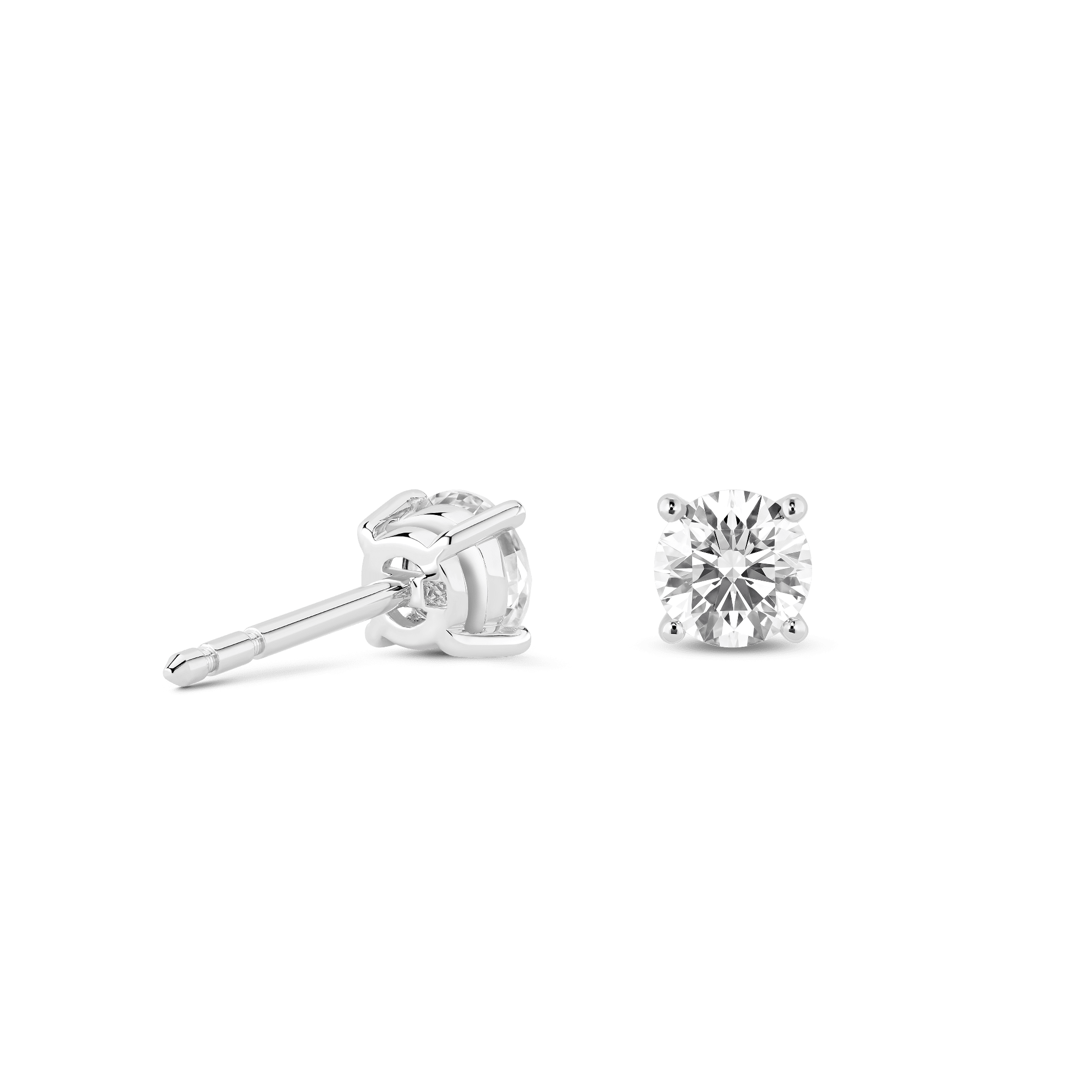 The Round Brilliant Solitaire Studs