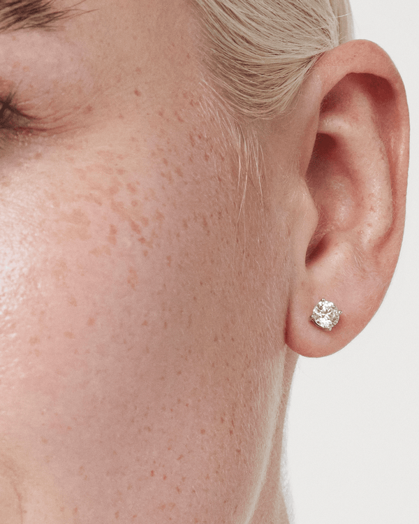 The Round Brilliant Solitaire Studs Earrings Lightbox Jewelry 