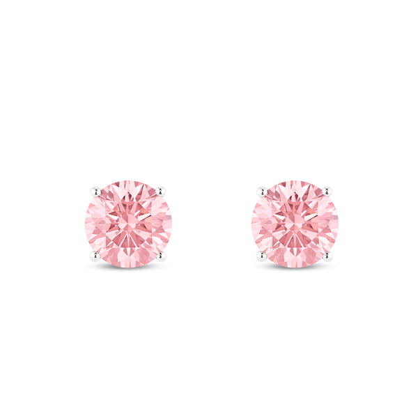 2ct Diamond Rose Gold Mens sold Earrings Square Studs Pink Stud Jewelry 18K NEW 2 ct