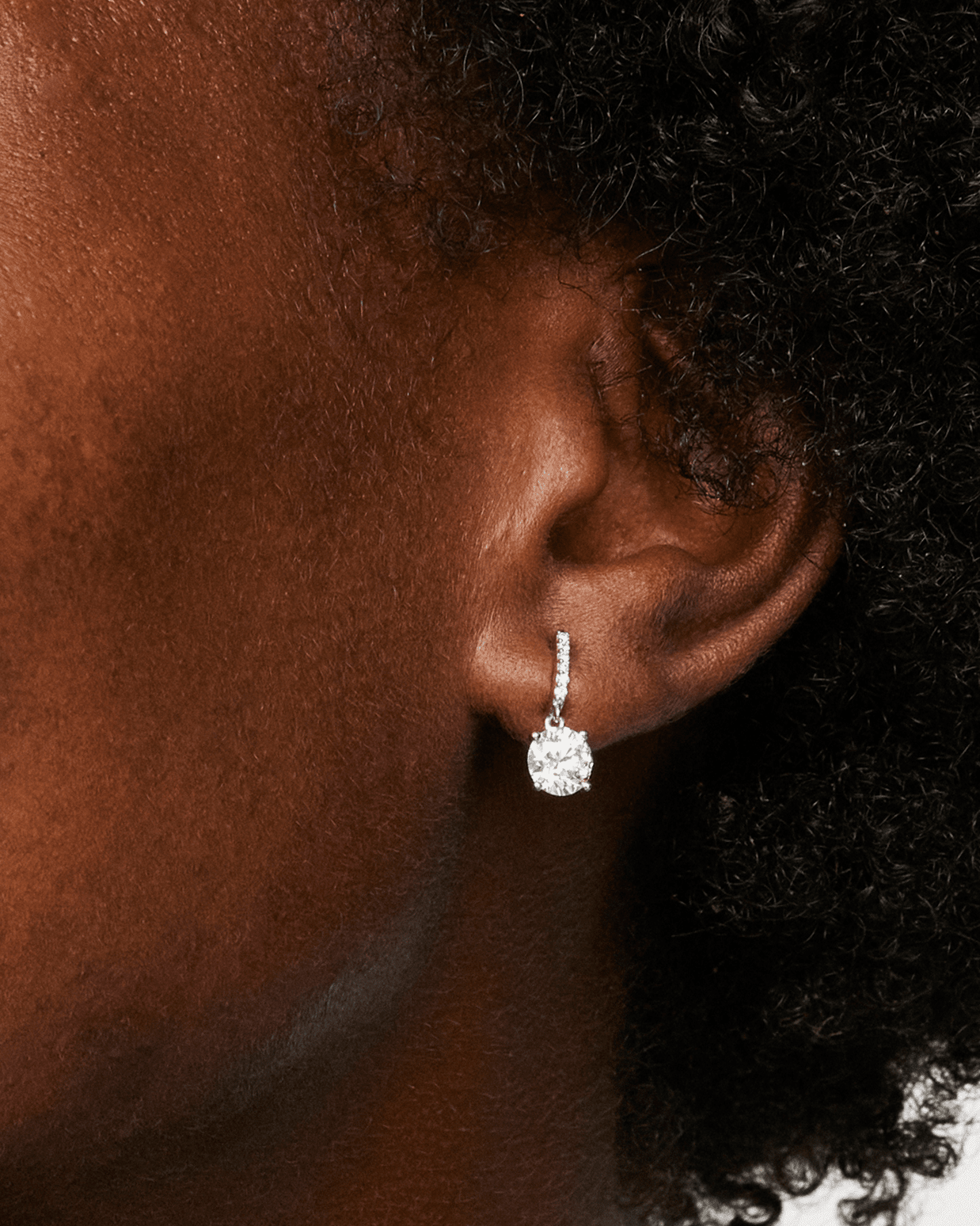 The Round Brilliant Solitaire Drop Earrings