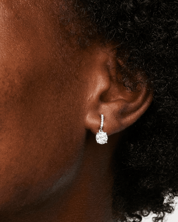 The Round Brilliant Solitaire Drop Earrings Earrings Lightbox Jewelry 