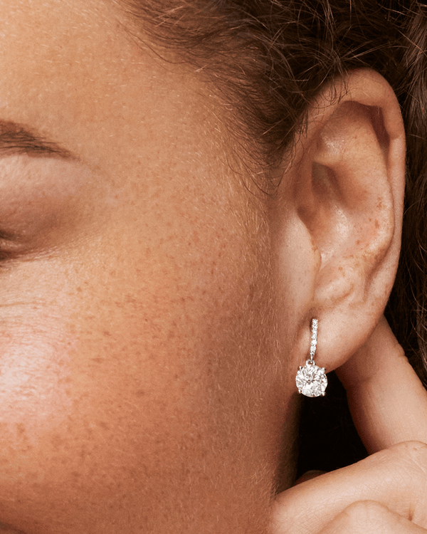 The Round Brilliant Solitaire Drop Earrings Earrings Lightbox Jewelry 