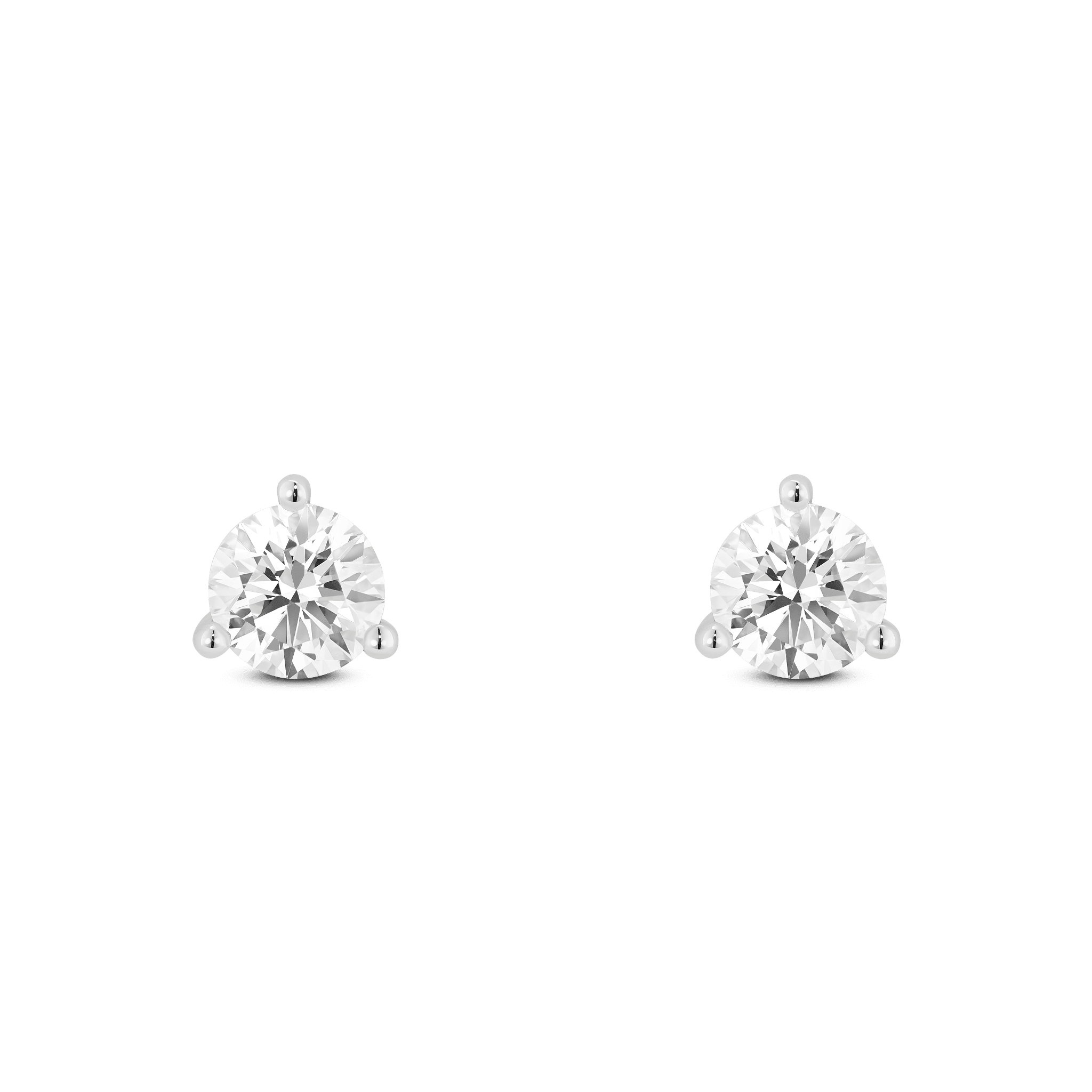 The Mini Round Brilliant Solitaire Studs